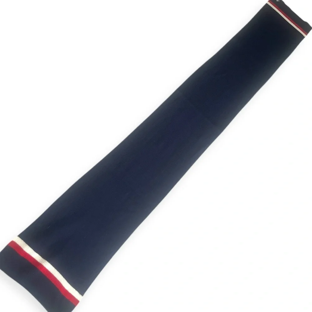 Original Penguin Knit Navy Scarf with Red and White Accents